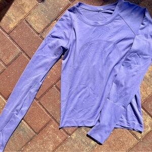 Lululemon Athletica Purple Asymmetrical Long Sleeve Tee
